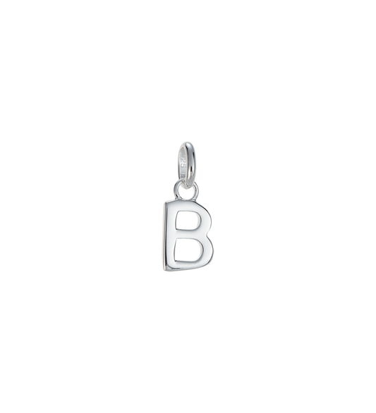 B - OUTLINE INITIAL (STERLING SILVER)