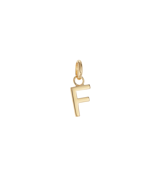 F - OUTLINE INITIAL (18K GOLD VERMEIL)