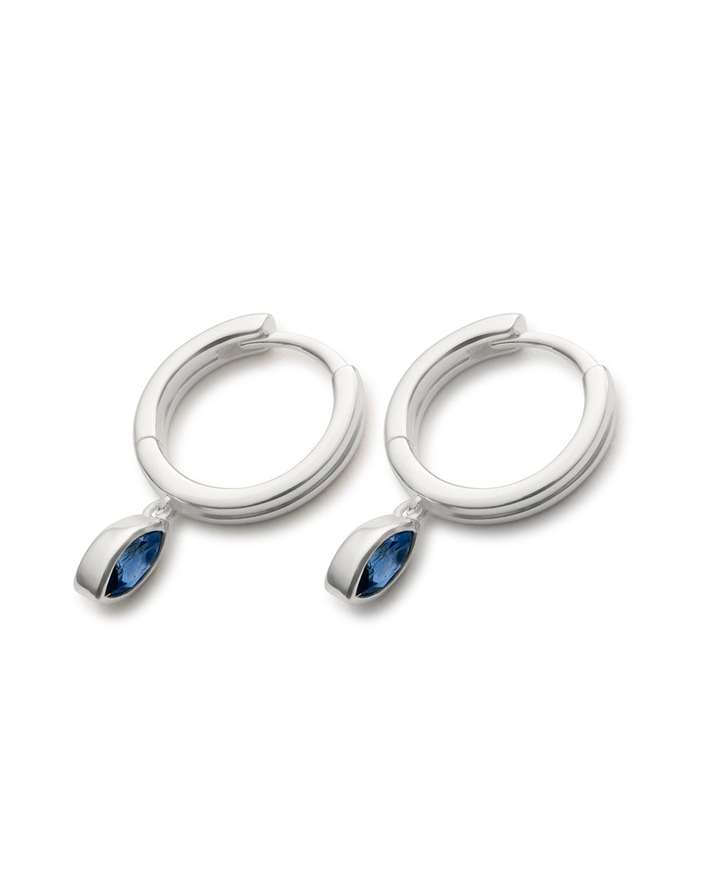 INK DROP HOOPS (STERLING SILVER) - SET