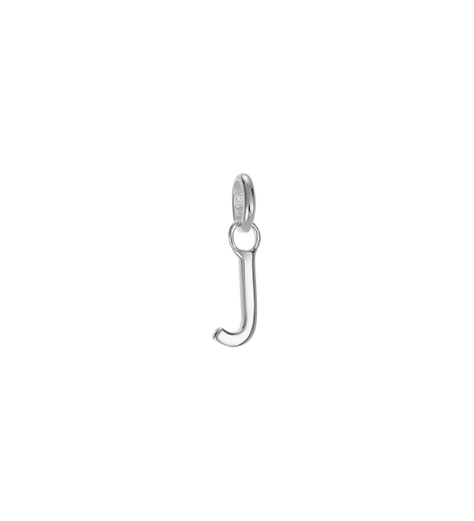 J - OUTLINE INITIAL (STERLING SILVER)