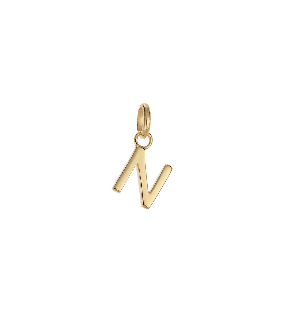 N - OUTLINE INITIAL (18K GOLD VERMEIL)