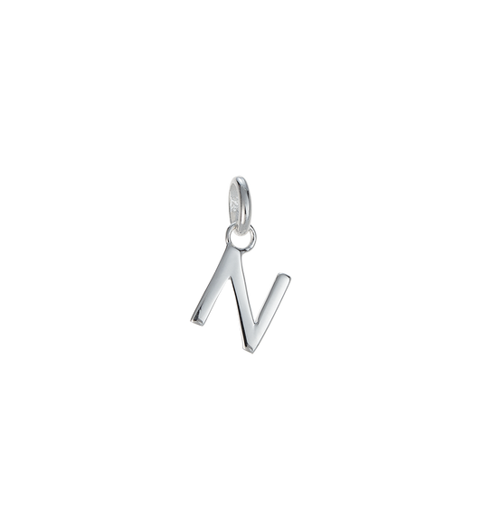 N - OUTLINE INITIAL (STERLING SILVER)