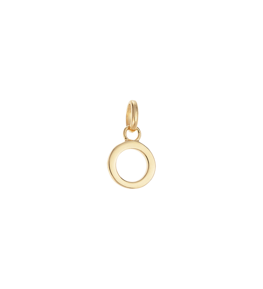 O - OUTLINE INITIAL (18K GOLD VERMEIL)