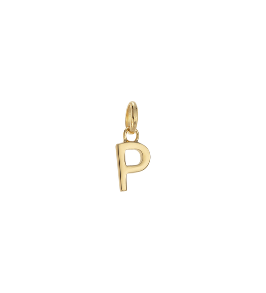 P - OUTLINE INITIAL (18K GOLD VERMEIL)