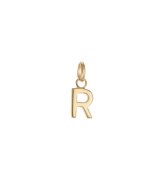 R - OUTLINE INITIAL (18K GOLD VERMEIL)