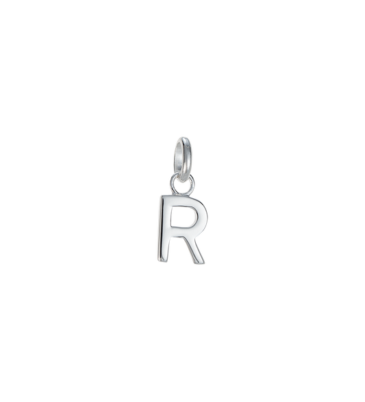 R - OUTLINE INITIAL (STERLING SILVER)