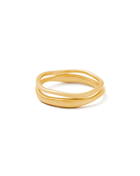 SHIFT STACKING RING (18K GOLD VERMEIL)