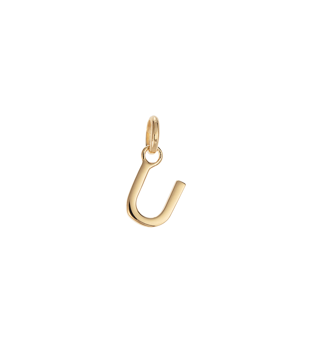 U - OUTLINE INITIAL (18K GOLD VERMEIL)