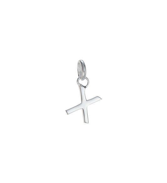 X - OUTLINE INITIAL (STERLING SILVER)