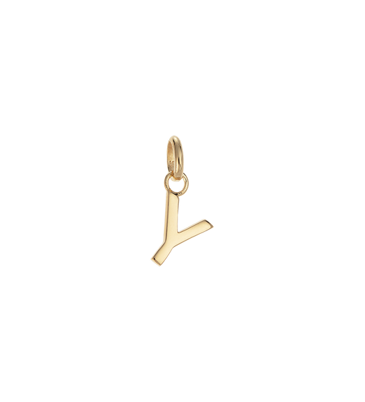 Y - OUTLINE INITIAL (18K GOLD VERMEIL)